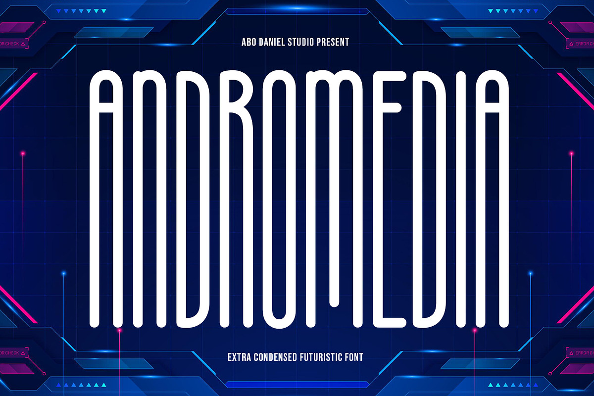 Andromedia, a Sans Serif Font by Abo Daniel Studio (Photo 1 of 8)