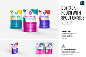 Doypack With Spout On Side Mockup