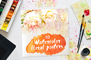 10 Floral watercolor posters, a Decorative Illustration by Anna Guz's Store (Thumbnail 2 of 12)