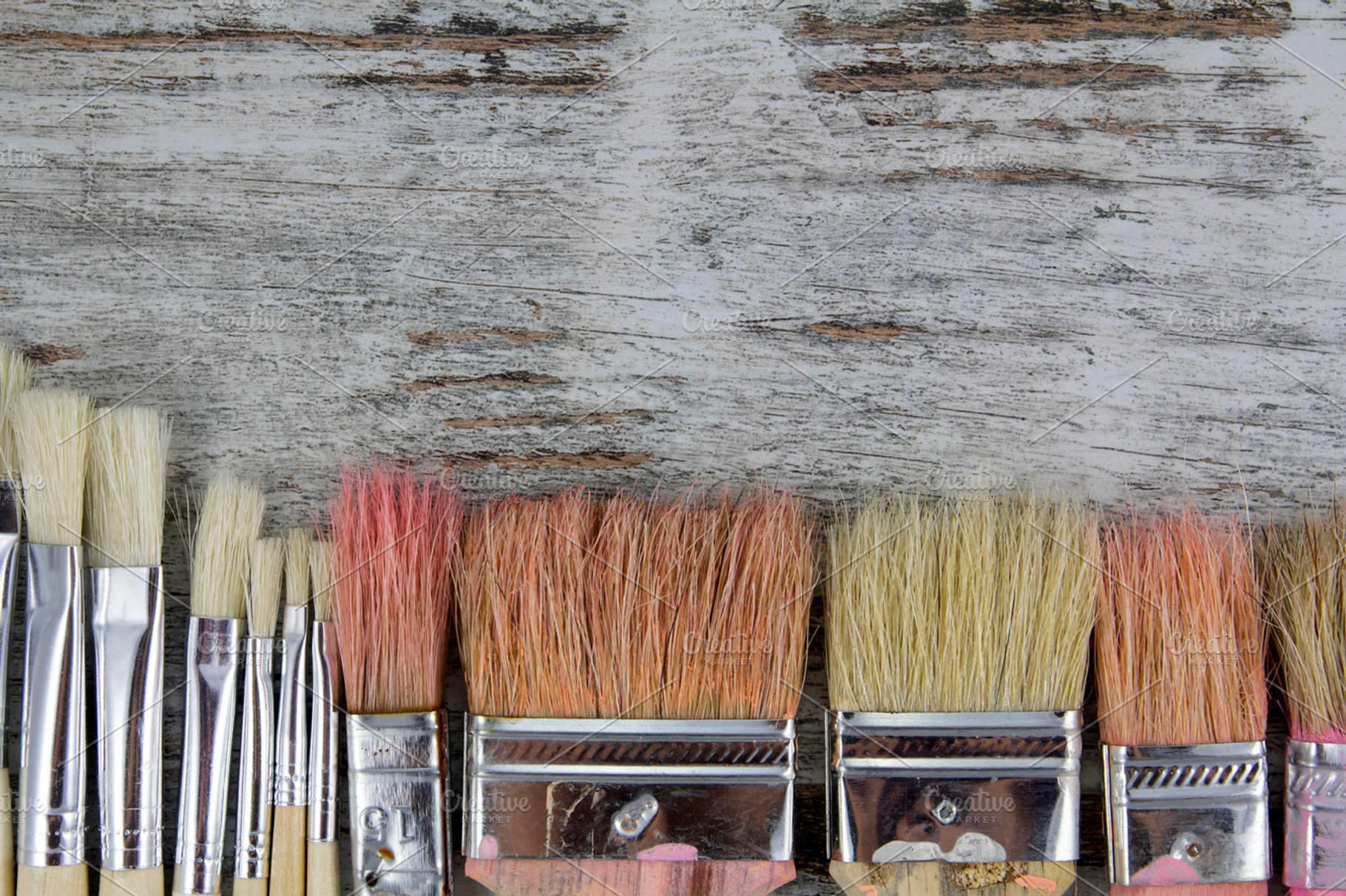 Set of paintbrushes featuring vintage, paint, and paintbrush, an Arts & Entertainment Photo by aagafapaperiapunta