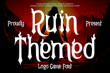 Ruin Themed Logo Game Font
