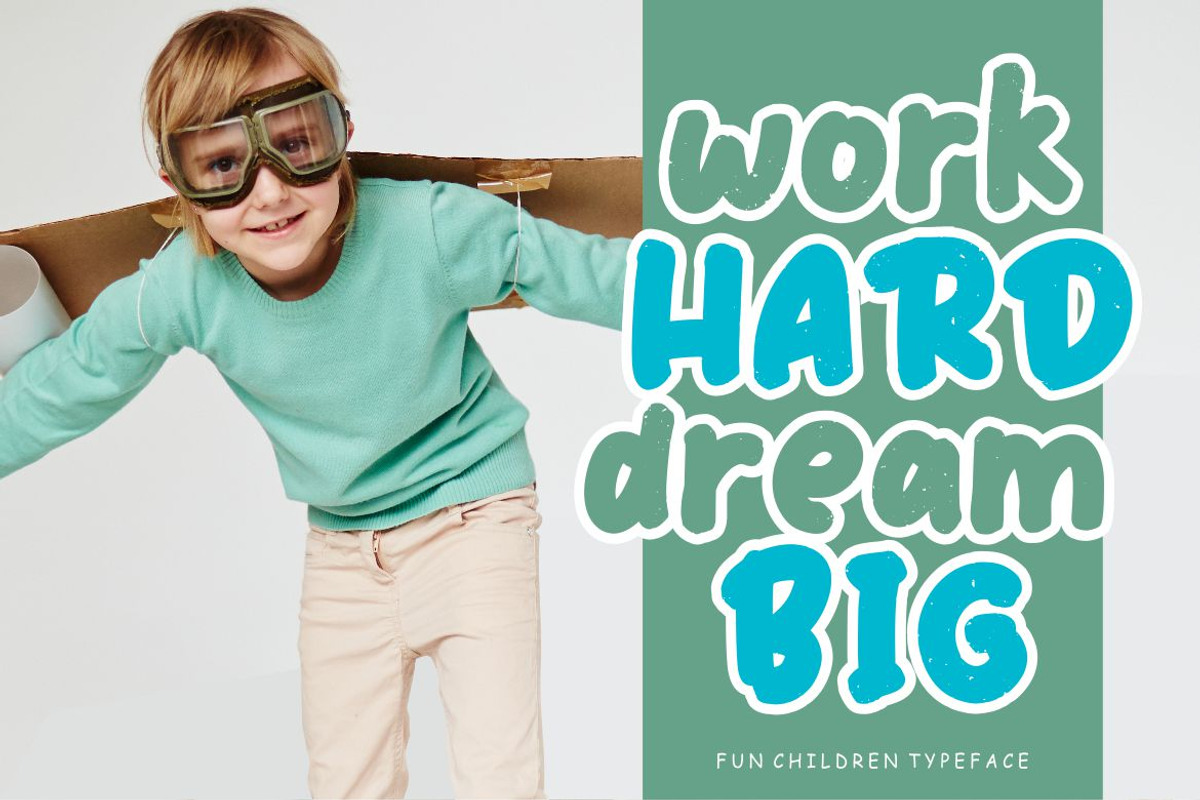 Kinderland Fun Advertisement Font preview 4
