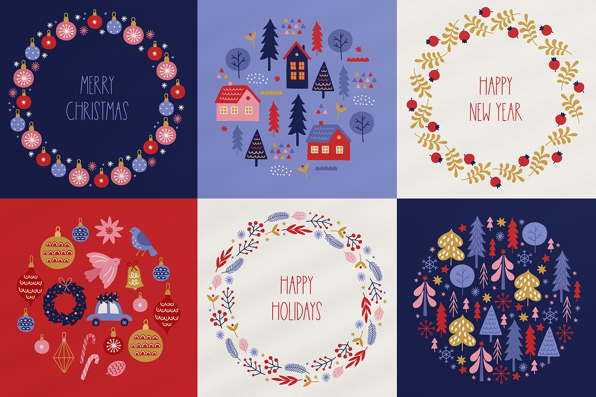 Cheerful Christmas Kit, a Seasonal Illustration by miumiu (Photo 11 of 15)