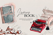 Book Lovers - watercolor set, an Illustration by CrystalinaShop (Thumbnail 1 of 4)
