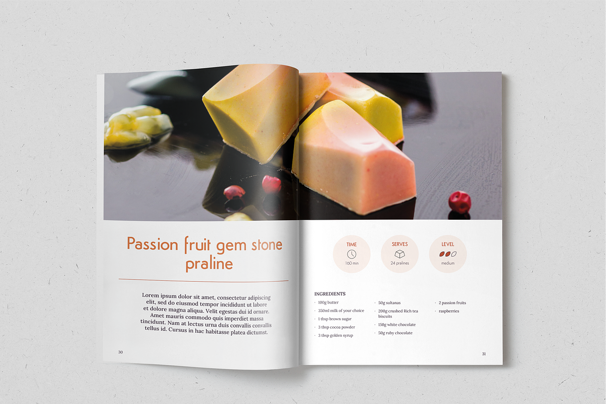 Chocolatier Recipe Book, a Print Template by SonaGeciova (Photo 17 of 25)