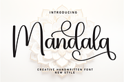 Mandala | Script Font, a Handwritten Font by Scratchones (Thumbnail 1 of 9)