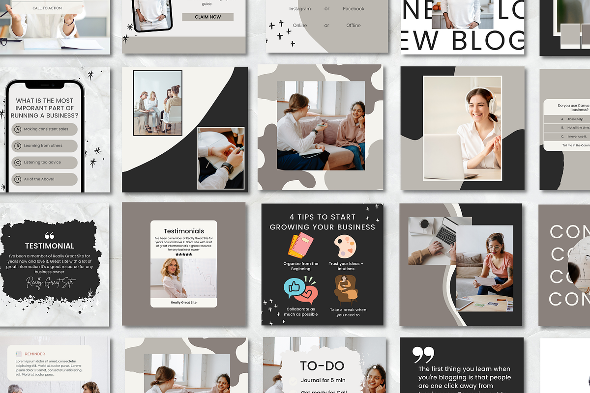 Grey Instagram Template for Coaches, a Social Media Template by Social Assumptions (Photo 7 of 7)