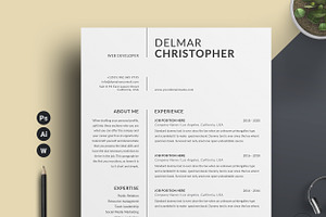 Clean Resume/CV Word