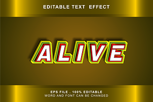 Alive Text Effect Editable