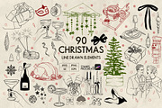 Christmas line art + Procreate, an Illustration by Skliarova (Thumbnail 1 of 4)