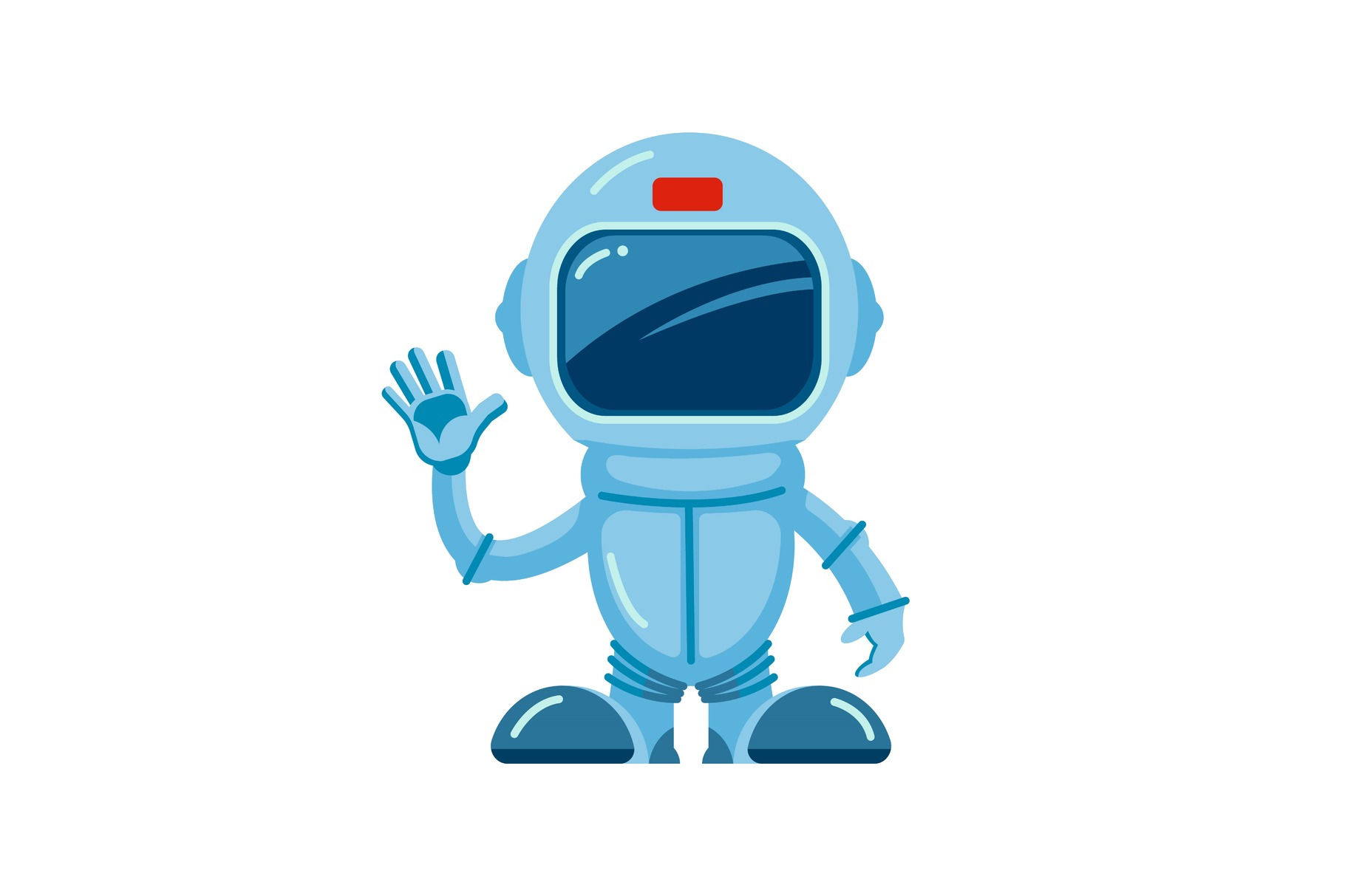 spaceman pointing. hello cartoon, a Person Illustration by Multigon ...