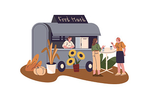 Autumn themed food truck or snack, a Food Illustration by Elegant Solution
