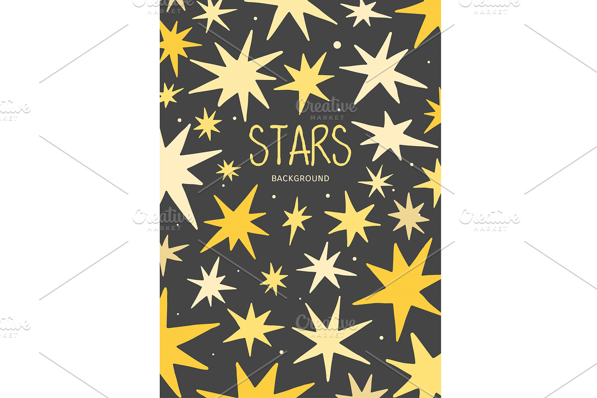 Golden stars, starry sky background., a Background Graphic by sceptical cactus