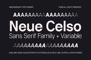 Neue Celso - Family Sans Serif
