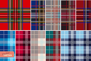 Set Of 10 Tartan Patterns