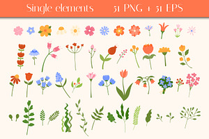 Flowers PNG Clipart Vector Patterns