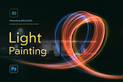 Light Painting Photoshop Brushes, a Brush Add-On by Andrew Skoch Design (Thumbnail 1 of 11)
