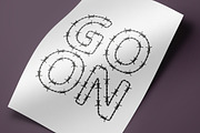 Barbed Wire Font, a Font by Handmadefont (Thumbnail 4 of 9)