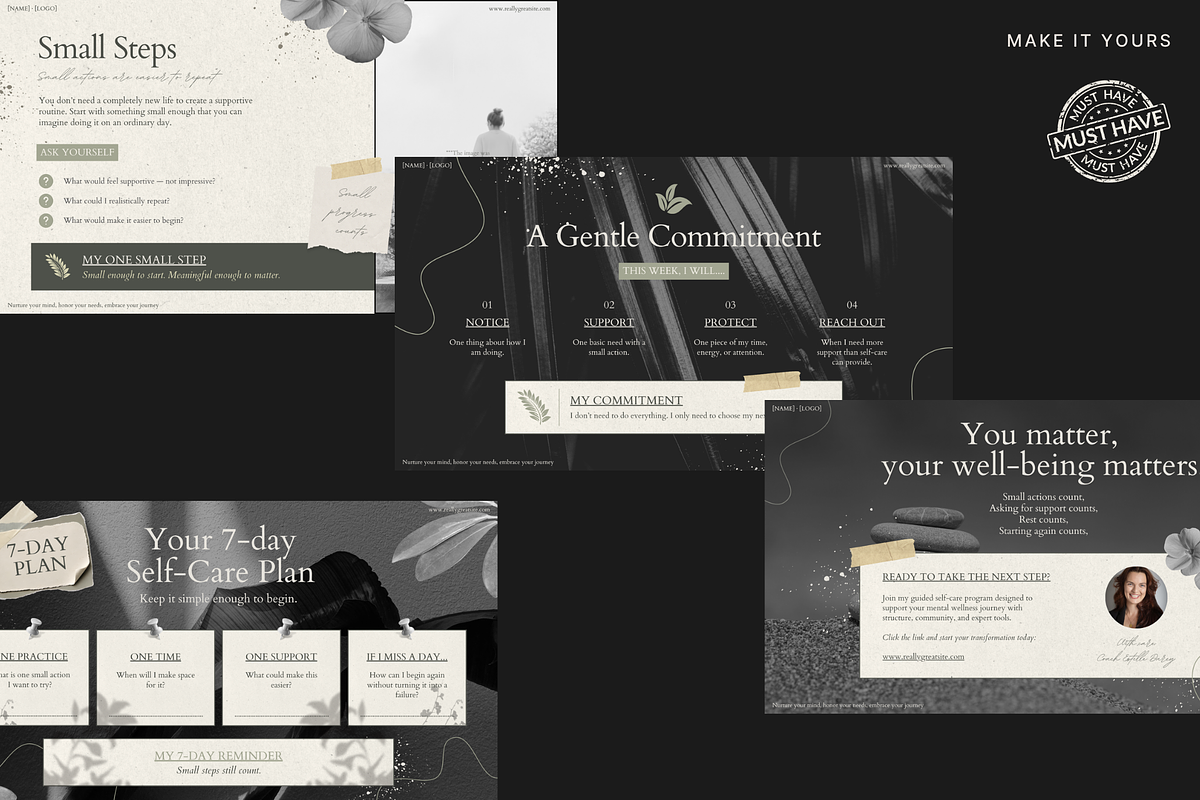 Mental Wellness Guide & Deck, a Presentation Template by Make It Yours Lab. (Photo 8 of 18)