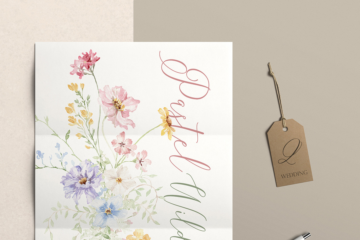 Watercolor Flower -PASTEL WILDFLOWER, a Decorative Illustration by Beigetime (Photo 6 of 15)