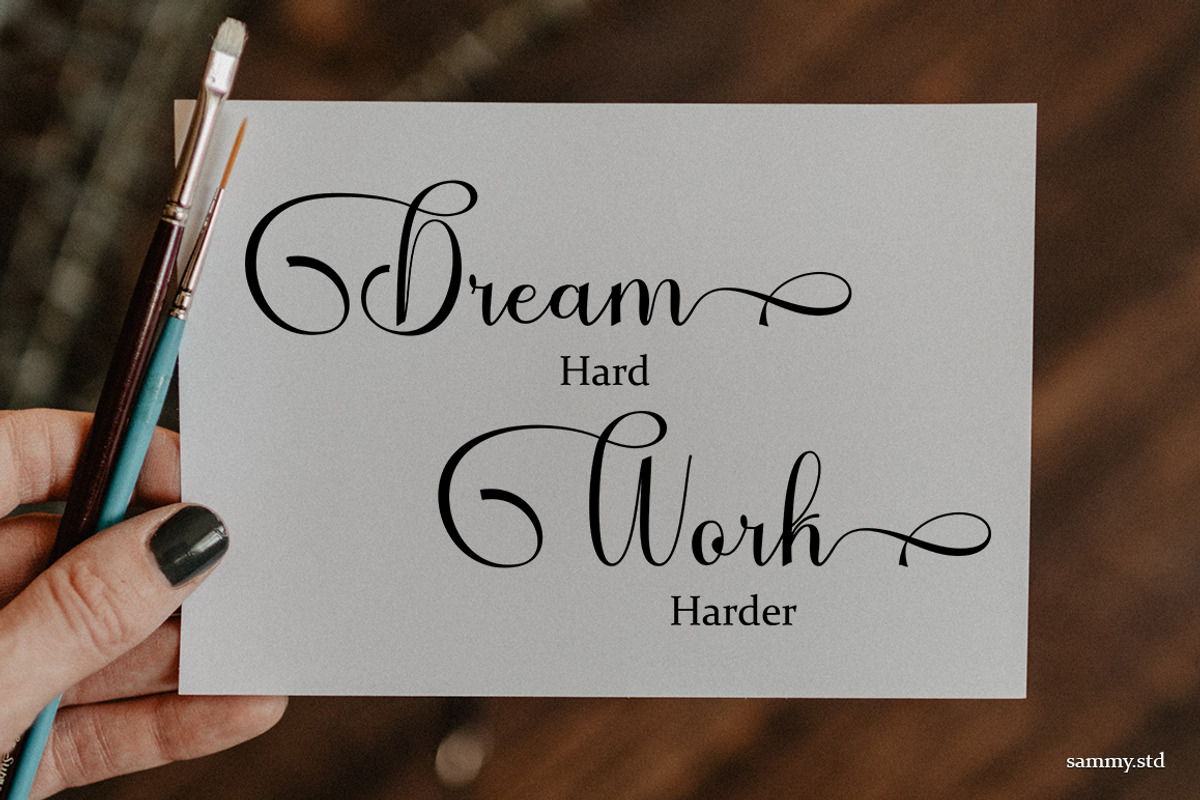Benthura Script, a Script Font by Sammy Std (Photo 3 of 12)