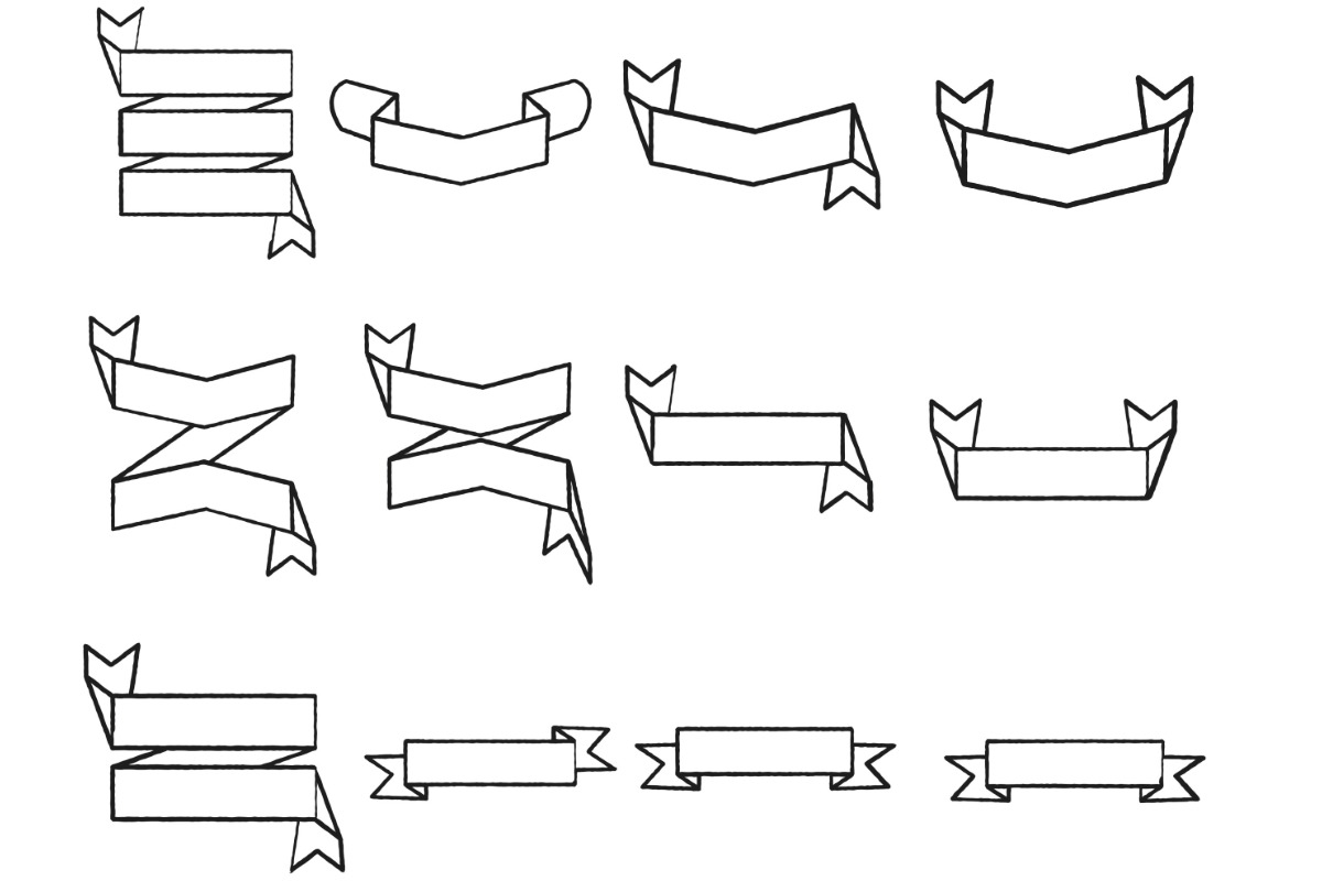 Ribbon Banners Set 5 Procreate Brush, a Brush Add-On by Disasterology Ink (Photo 10 of 10)