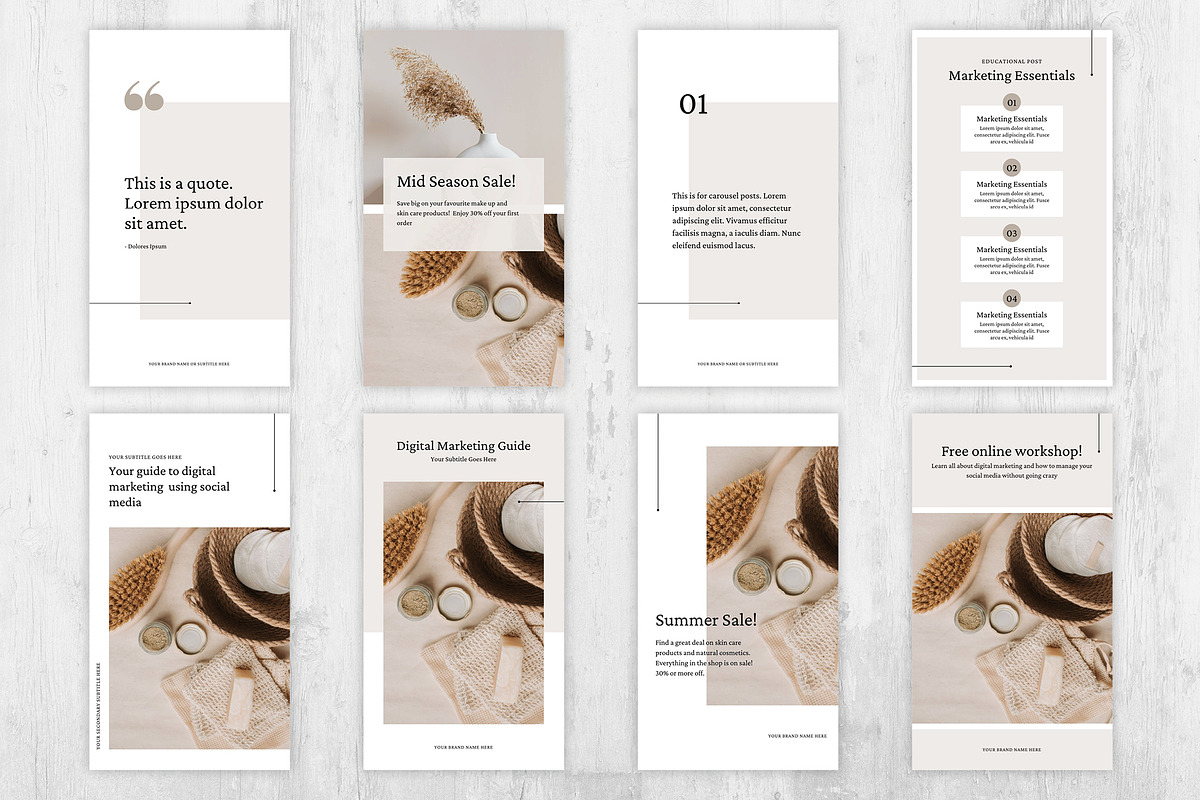 15 Instagram Templates for Canva, a Social Media Template by Paperweight Memories (Photo 5 of 8)