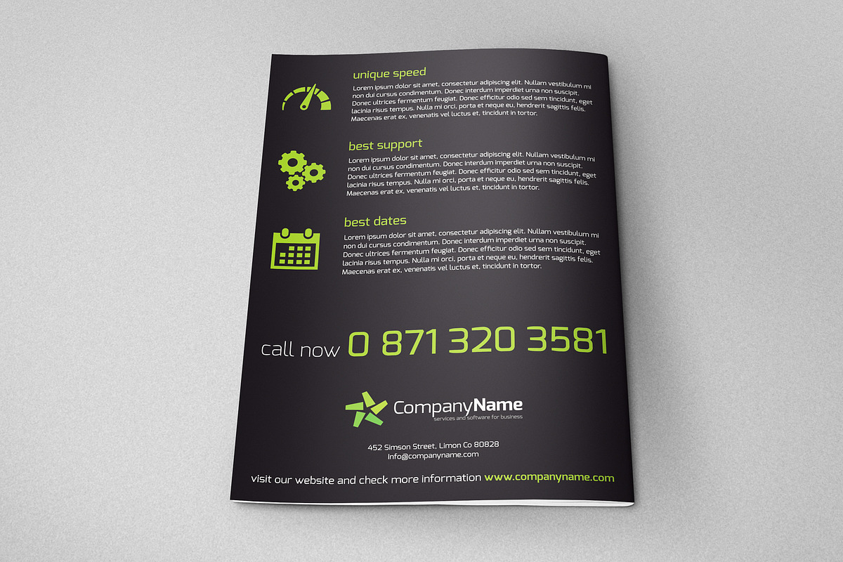 Bi-fold Web Solutions A4 Brochure, a Brochure Template by buttonpl (Photo 3 of 4)