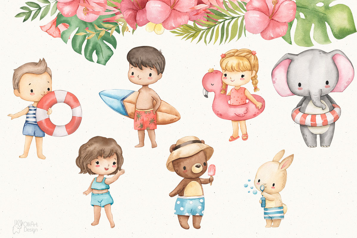SUMMER HOLIDAY. Watercolor, an Animal Illustration by OlliArtDesign (Photo 2 of 7)