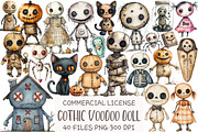 Halloween Voodoo Doll Clipart, an Illustration by OK Design (Thumbnail 1 of 5)