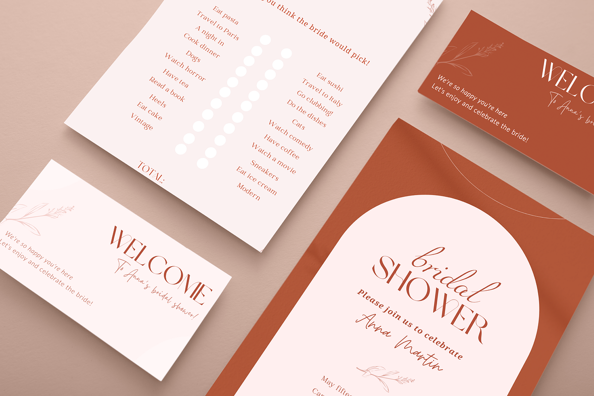 Boho Bridal Shower Invite and Games, a Stationery Template by Matisse Studio (Photo 1 of 6)