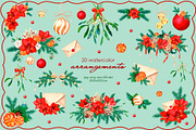 Whimsical Christmas Botanicals, a Seasonal Illustration by SunnJaneArt (Thumbnail 3 of 13)