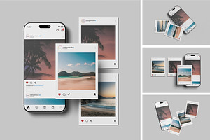 Realistic Social Media Mockup PSD