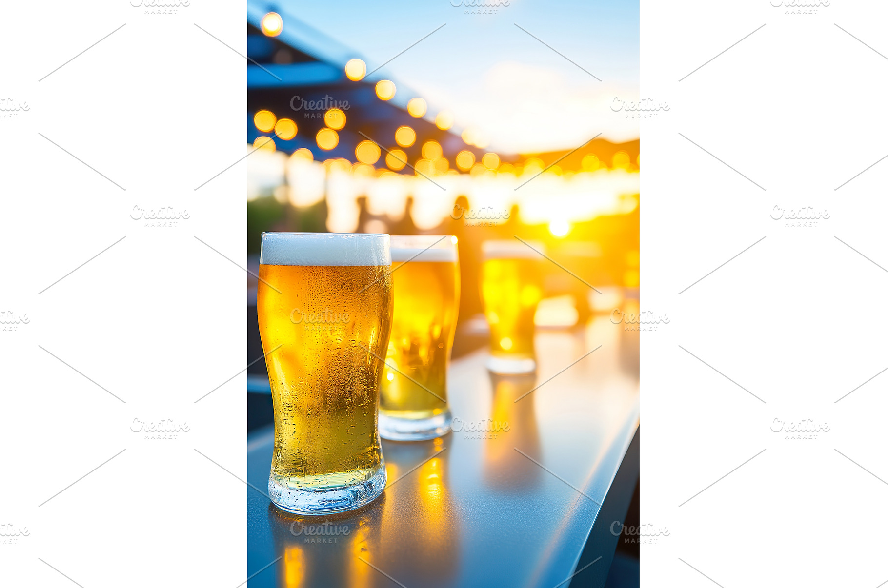 Refreshing beers on outdoor table at, a Food & Drink Photo by Lermont51