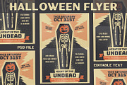 Retro Halloween Party Flyer, a Flyer Template by arausidp (Thumbnail 1 of 3)
