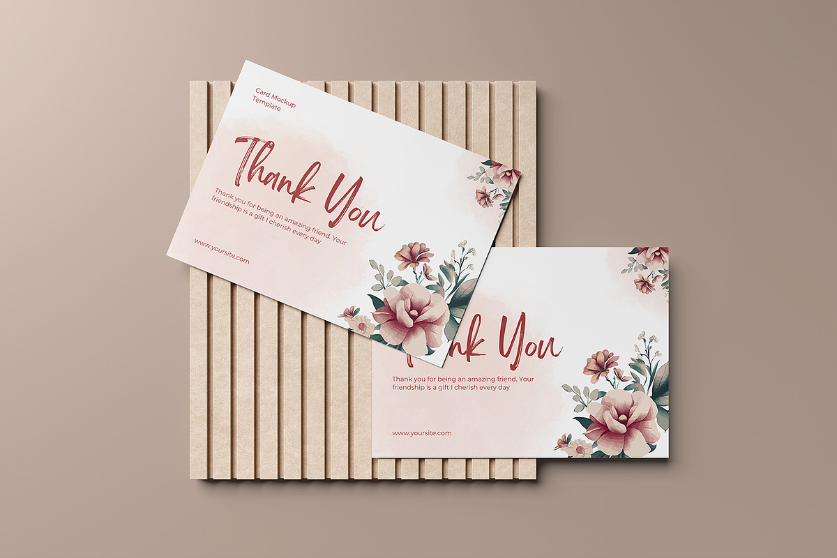 Greeting Card Mockup, an Advertising Mockup by Graphicell (Photo 3 of 5)