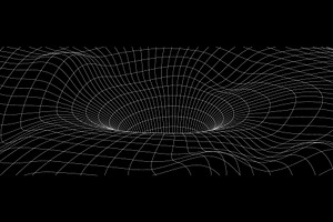 Wormhole grid futuristic wireframe, a Technology Illustration by Buch&Bee
