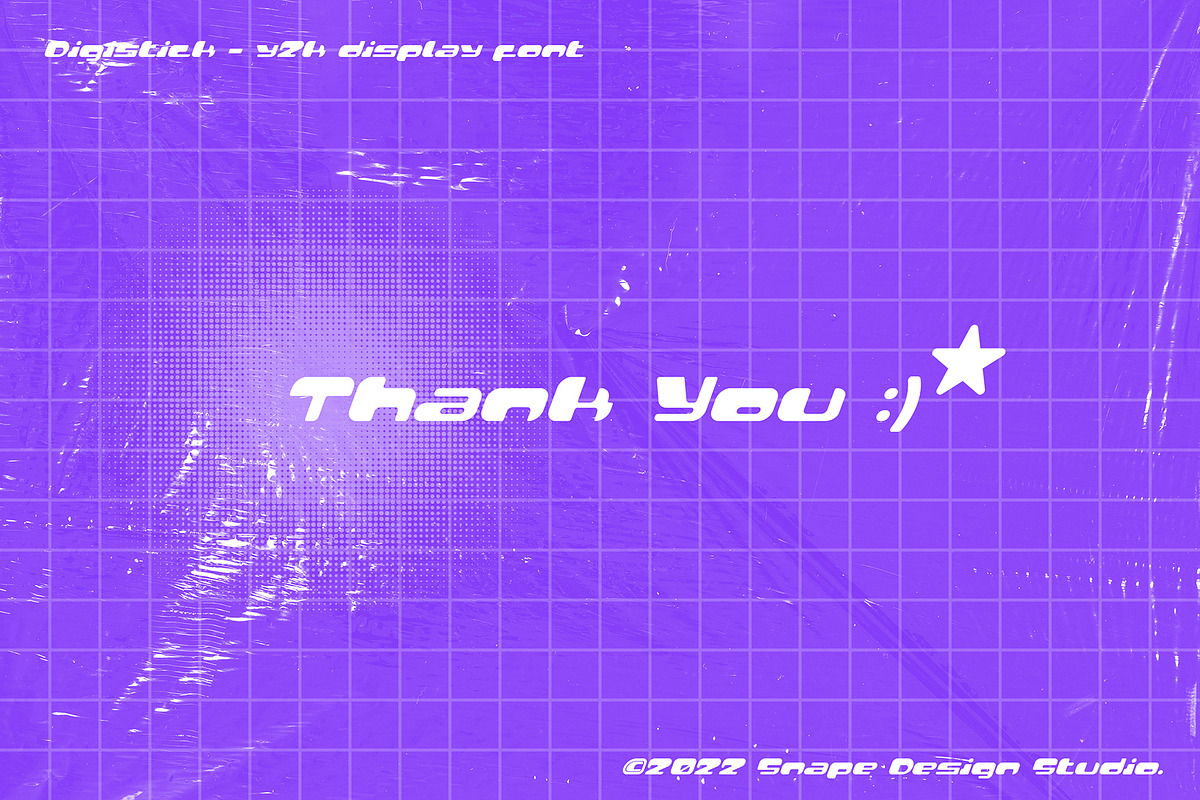 Digistick - Y2K Font, a Font by Snape Design Studio (Photo 5 of 5)