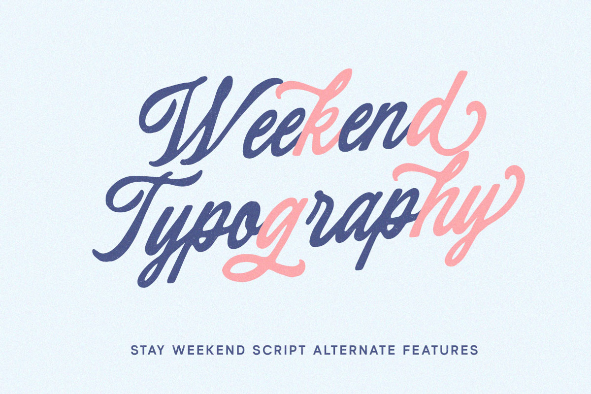 Stay Weekend Nostalgic Font Duo, a Script Font by Letterhend Studio (Photo 9 of 11)