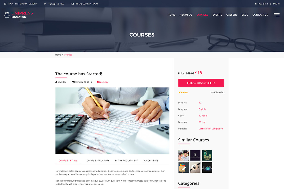 Unipress Education PSD Template, a Websites & App Template by mine-tech (Photo 10 of 22)