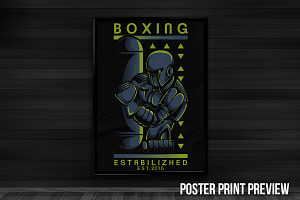 Boxing Robotic Sport Illustration