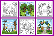Mindful Nature Coloring Pages, a Decorative Illustration by Coco Bloom (Thumbnail 3 of 6)