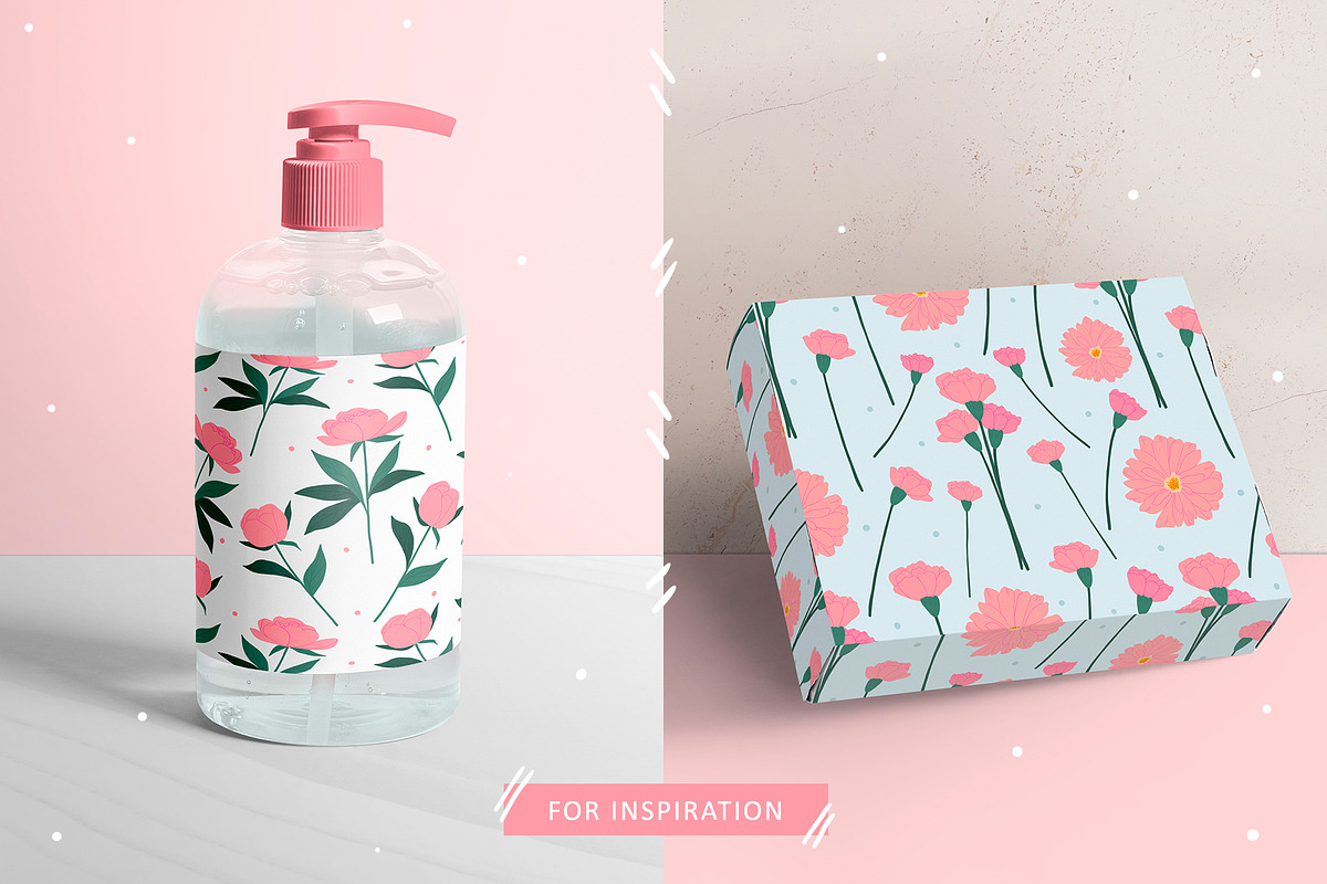 Spring elements, patterns, lettering, a Decorative Illustration by hanifa_design (Photo 6 of 8)