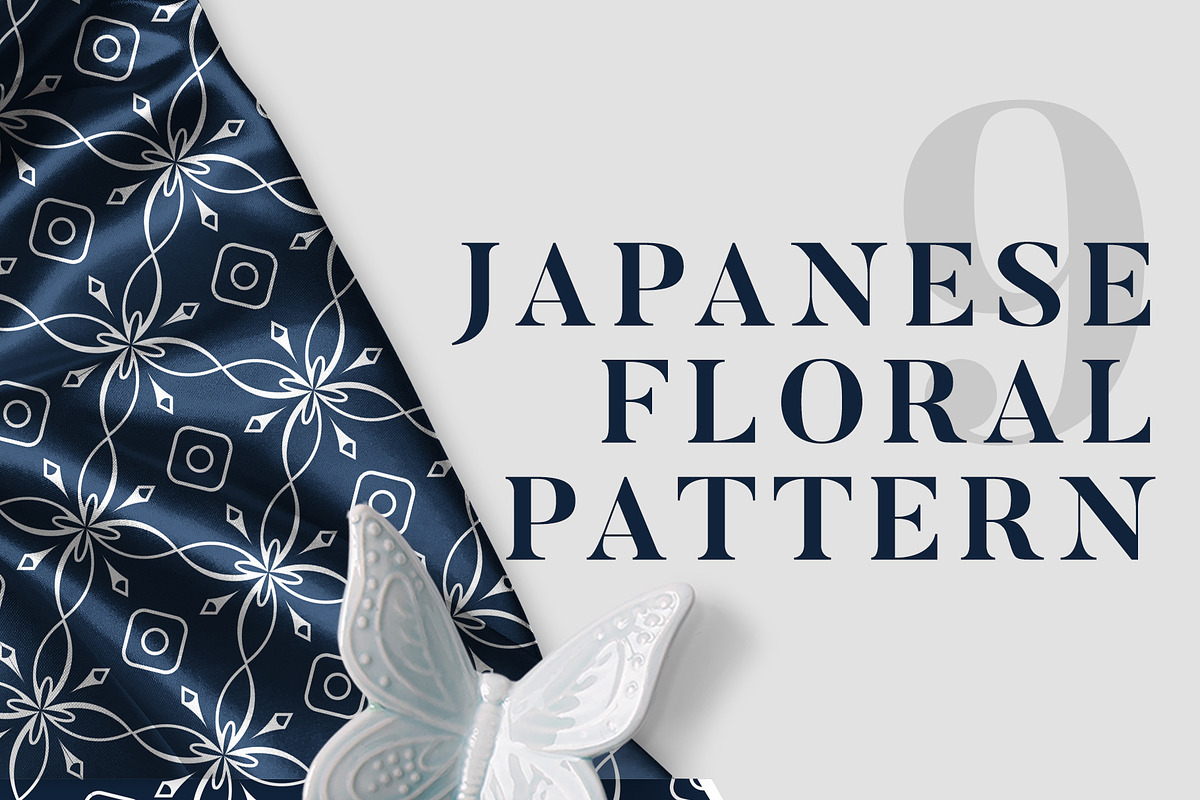 Japanese Floral Patterns, a Pattern Graphic by Graphicado (Photo 1 of 4)