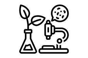 Biology biological black icon, an Outline Icon by Creative priyanka