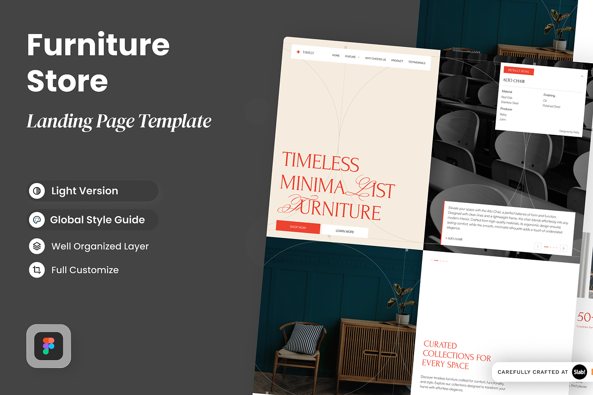 Timely - Furniture Store, a Landing Page Template by SLAB! Design (Photo 1 of 4)