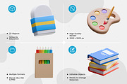 School & Education 3D Icons, an Object 3D Model by Azam Creative (Thumbnail 2 of 5)