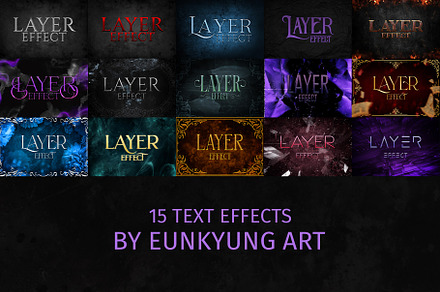 15 layers styles for photoshop, a Layer Style Add-On by Eunkyung Art