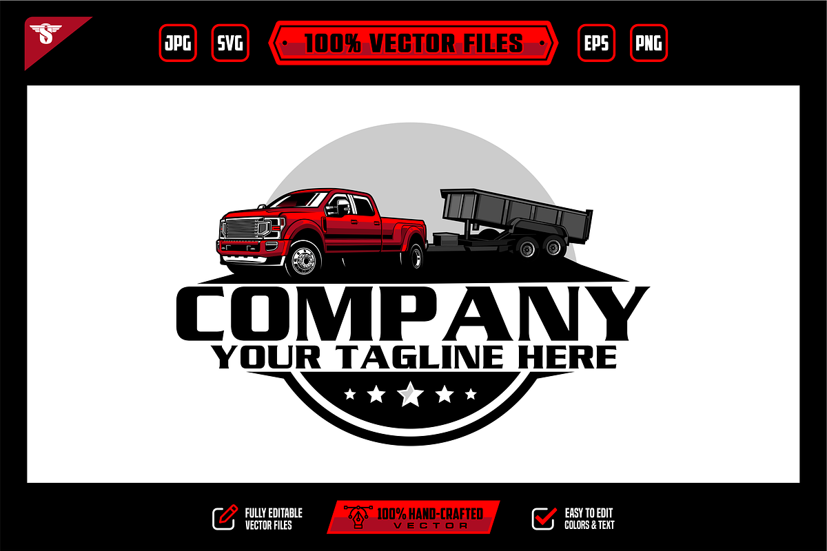 Pickup and Dump Trailer Logo, a Branding & Logo Template by slLametDesigns (Photo 1 of 6)