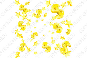 Money Jackpot Gold Dollar Signs, a Finance Illustration by Christos Georghiou